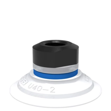 9909723派亚博吸盘Suction cup U40-2 Silicone FCM,1/8寸 NPSF female,with mesh filter适用于搬运带平整或浅凹表面的工件-派亚博吸盘派亚博真空发生器