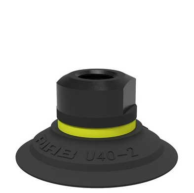 0101623派亚博吸盘Suction cup U40-2 Nitrile-PVC,1/8寸 NPSF female, with mesh filter适用于搬运带平整或浅凹表面的工件-派亚博吸盘派亚博真空发生器piab吸盘