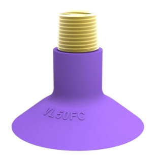 0202726派亚博吸盘Suction cup VL50FC, G1/4寸-G1/8寸具有超高性价比，包含浅凹平面吸盘、波纹管吸盘以及长波纹管吸盘三种形状可选，是基础/标准工业应用的最佳选择。-派亚博吸盘派亚博真空发生器piab吸盘